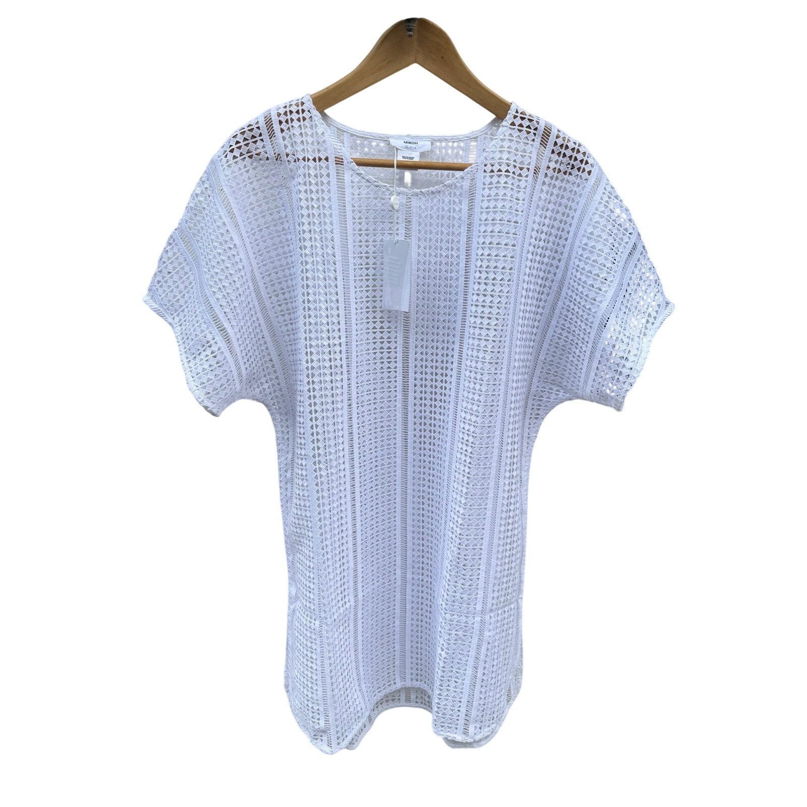 Mikoh Nwt Ko Samui White Crochet Beach Coverup Tunic Dress 1 Small S — image 2 of 4